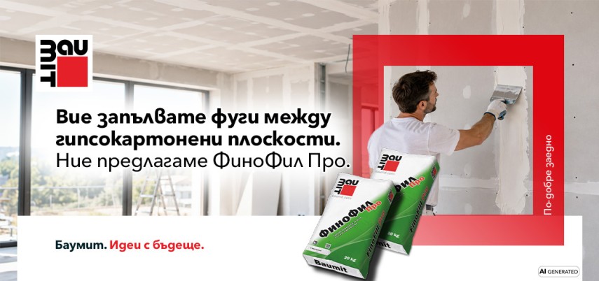 Професионална подготовка на повърхностите с шпакловката Баумит ФиноФил Про